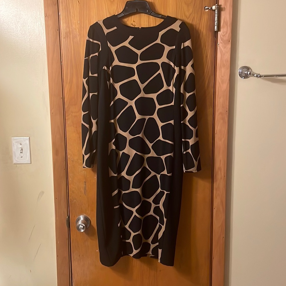 Casual dress black and brown